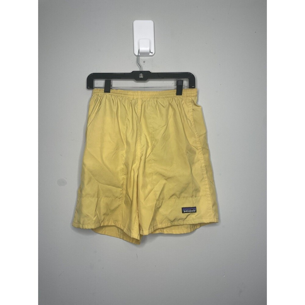 Patagonia Shorts Mens Medium Yellow Baggie Swim Trunks Quick Dry Mesh Summer